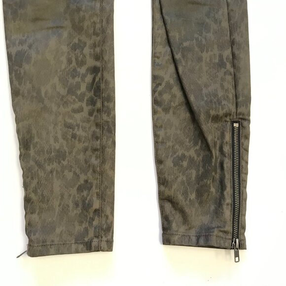 Current Elliott Soho Zip Stiletto Jeans Womens 27 Green Skinny Ankle Zip Stretch - Picture 9 of 13